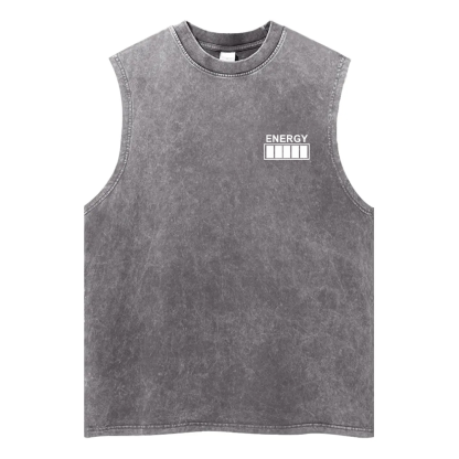 Customized Washed Fitness Tank Top