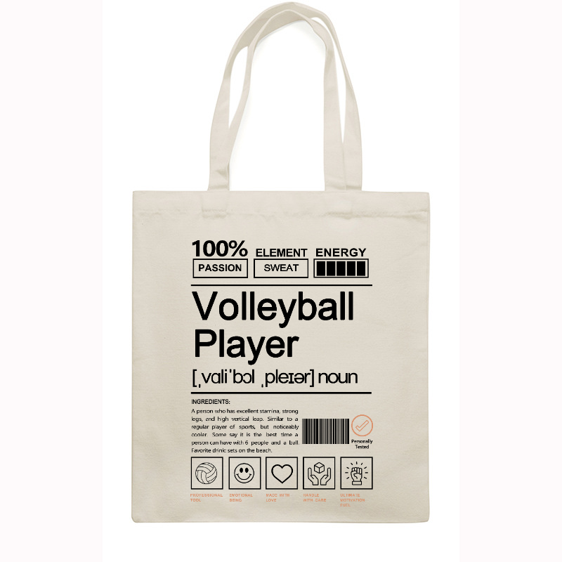 Volleyball Player Leisure Canvas Bag