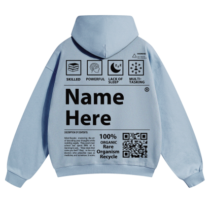 QR Code Customized Unisex Solid Hoodie