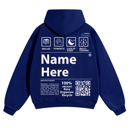 QR Code Customized Unisex Solid Hoodie