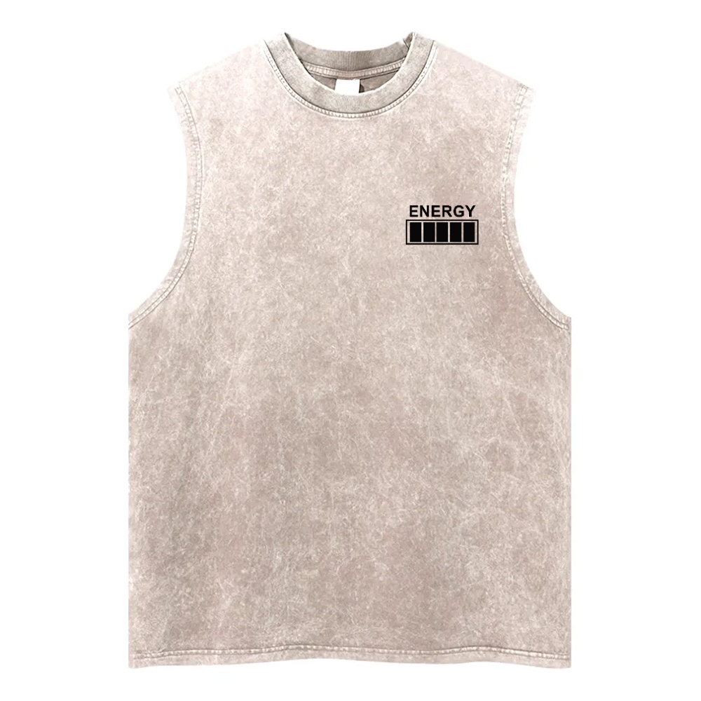 Customized Washed Fitness Tank Top