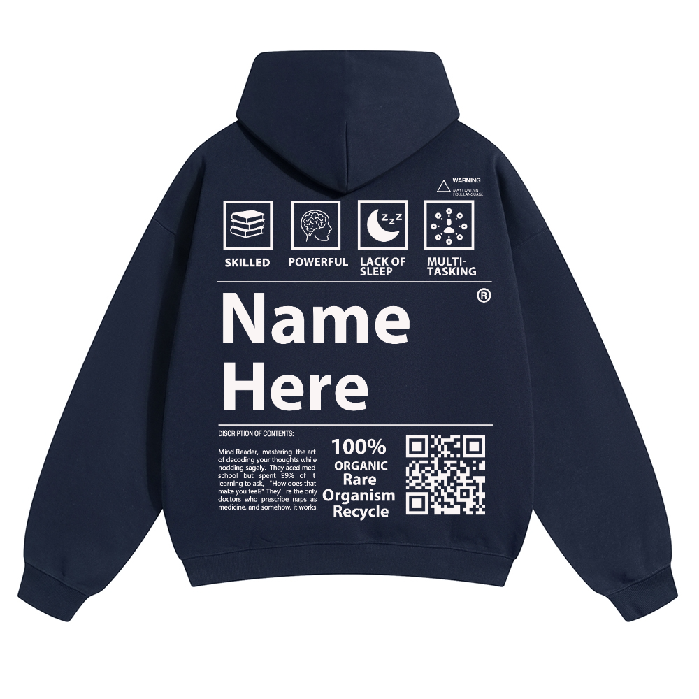 QR Code Customized Unisex Solid Hoodie