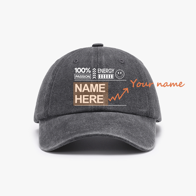 Customized Unisex Washed Vintage Baseball Cap