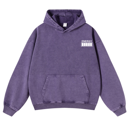QR Code Customized Unisex Fit Washed Hoodie