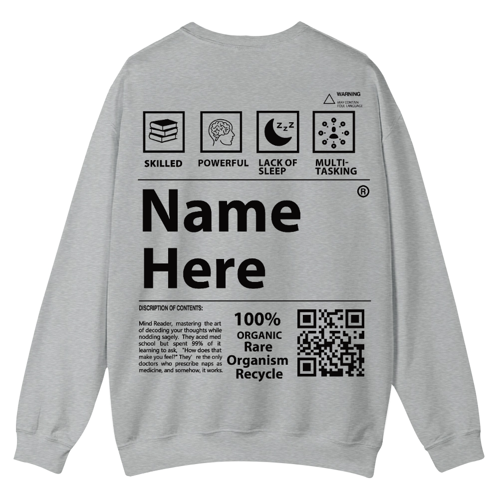 QR Code Customized Unisex Crew Sweatshirt