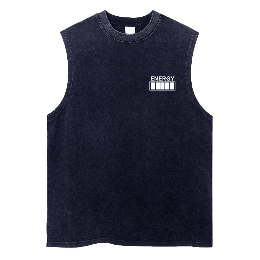 Customized Washed Fitness Tank Top