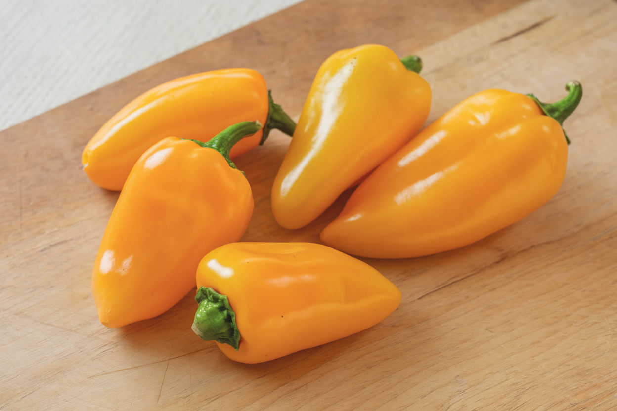 Organic yellow snack pepper seeds, ideal for growing nutritious, fresh snacks at home