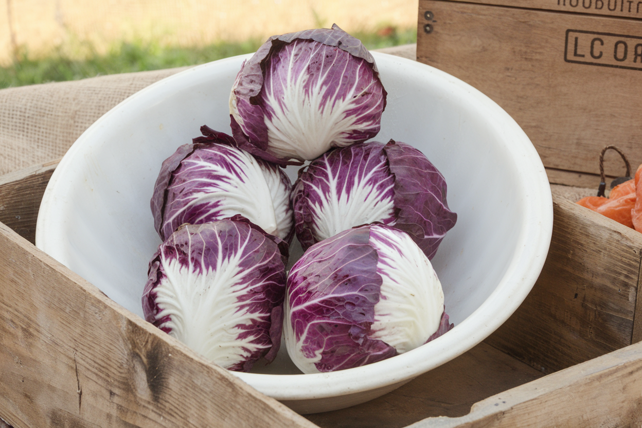 Organic Radicchio seeds perfect for cultivating nutritious, fresh salads