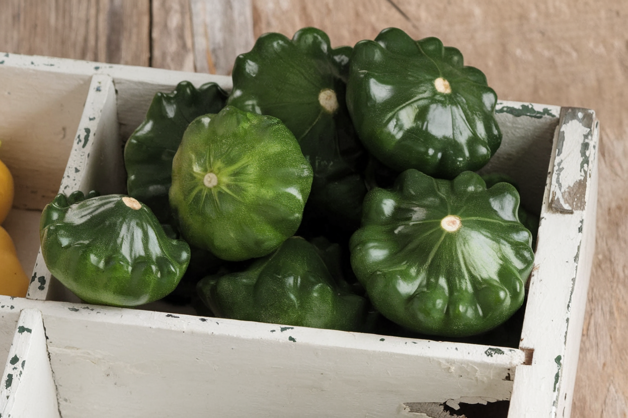 Organic Patty Pan Squash Seed, ideal for enriching garden soil and healthy vegetable production
