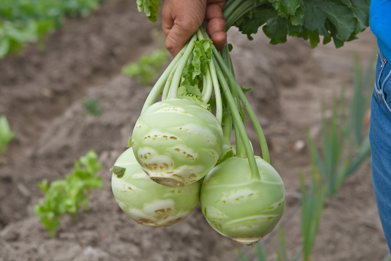 Organic Kossak Kohlrabi seeds perfect for cultivating nutritious vegetables