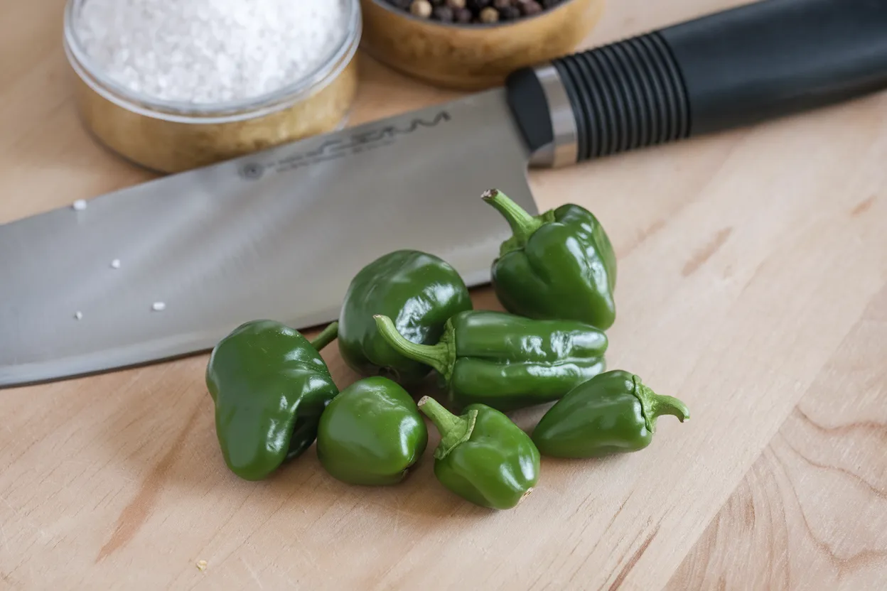 Organic Padron pepper seeds, ideal for growing in home vegetable gardens
