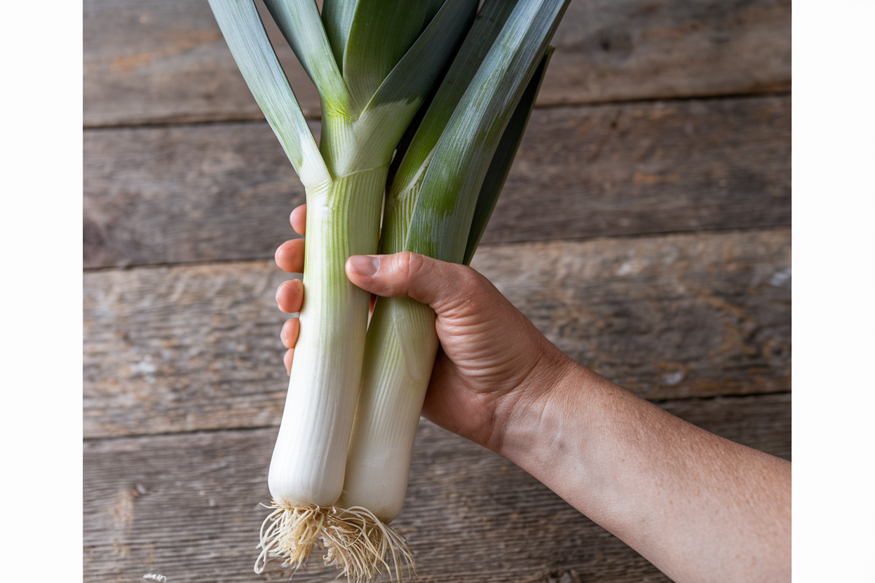 Organic Oslo leek seeds, perfect for enhancing garden health and cooking