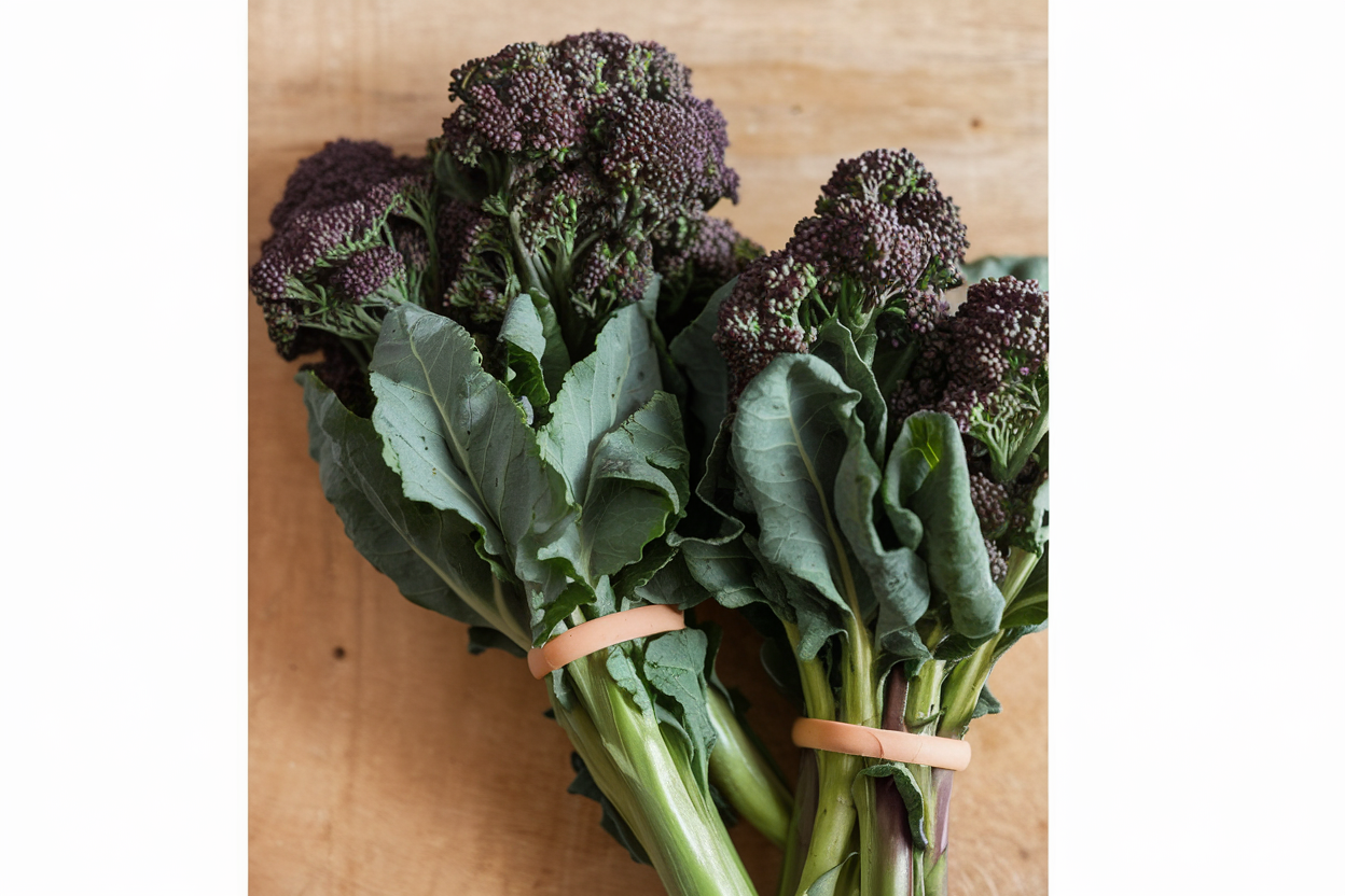 Organic Burgundy broccoli seeds, perfect for healthy garden growth and nutrition
