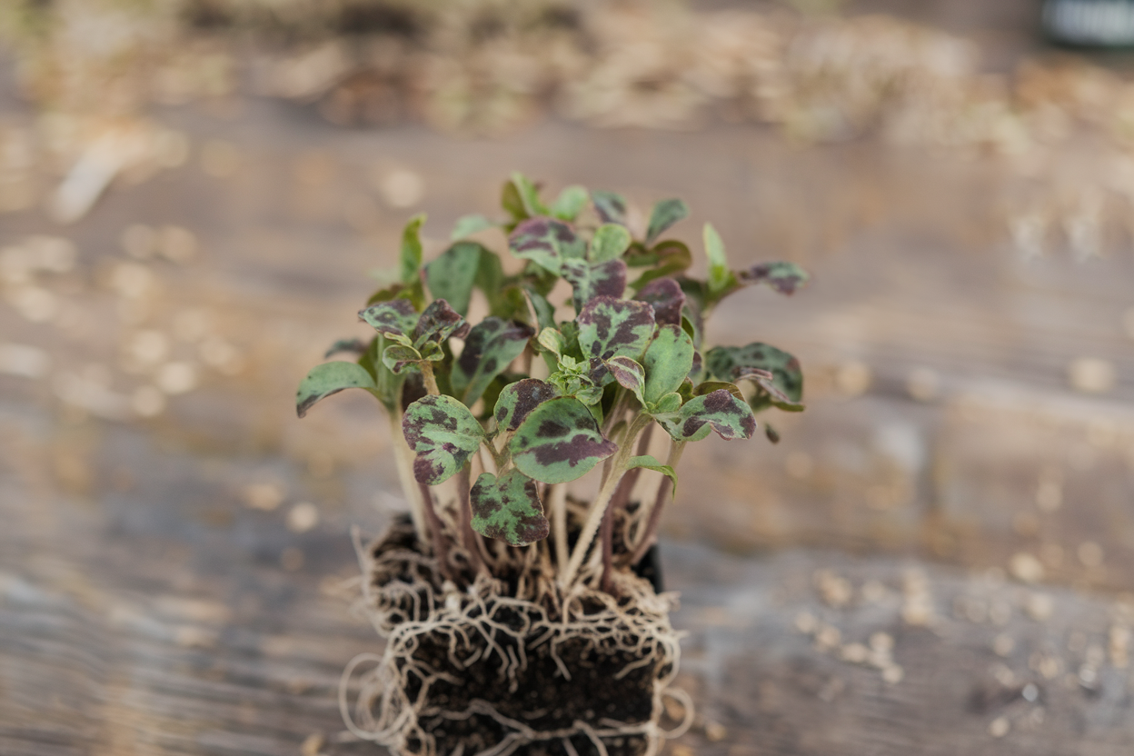 Organic bicolor basil seeds, ideal for growing fresh microgreens at home