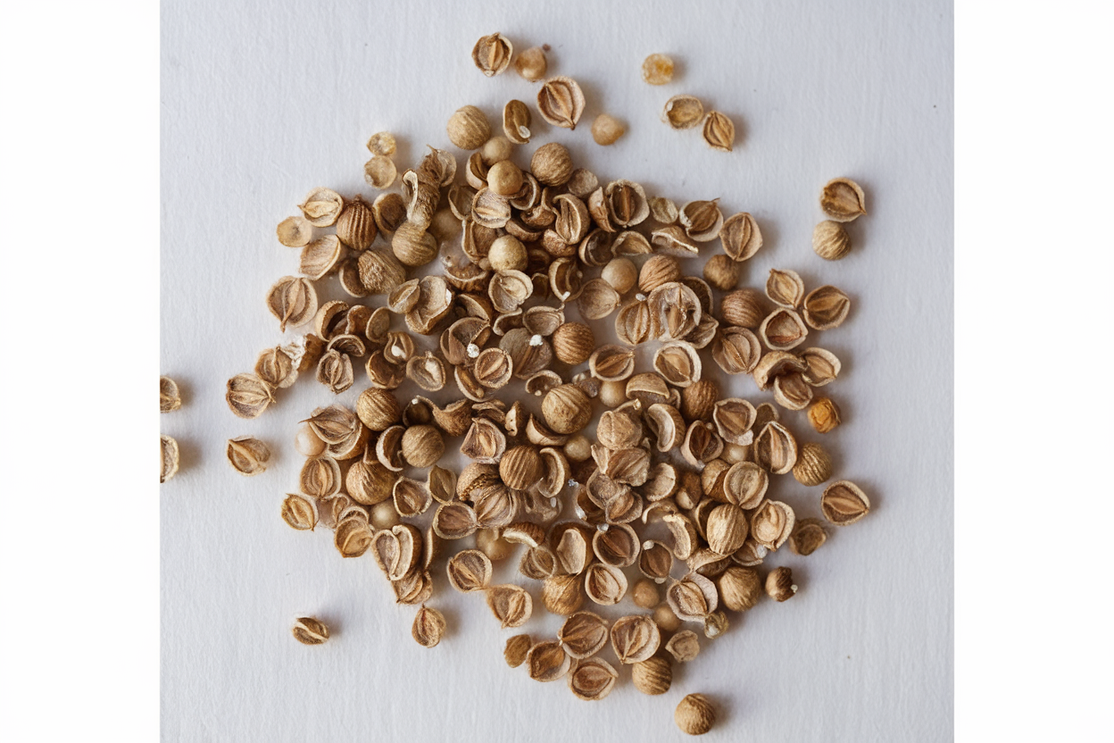High-quality organic Santo Monogerm cilantro seeds, perfect for culinary enthusiasts