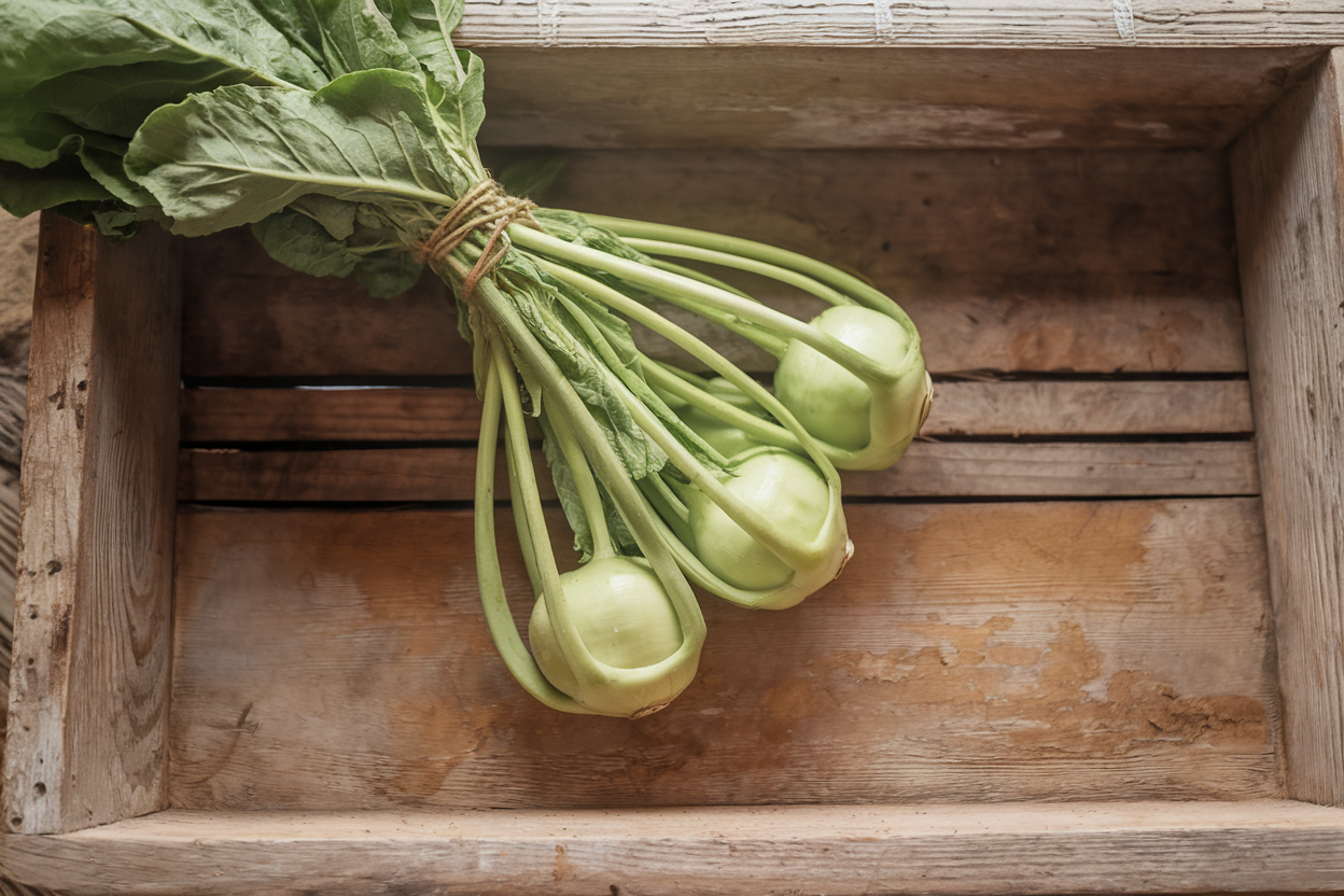 Organic Konan Kohlrabi seeds, ideal for enhancing diet with healthy, fresh vegetables