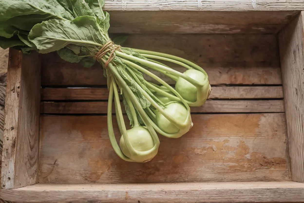 Organic Konan Kohlrabi seeds, ideal for enhancing diet with healthy, fresh vegetables