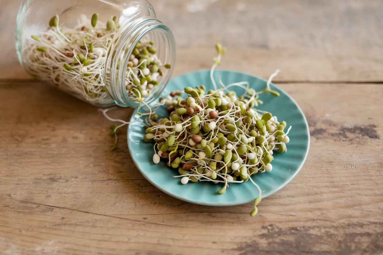 Organic mung bean seeds ideal for nutritious sprouting at home