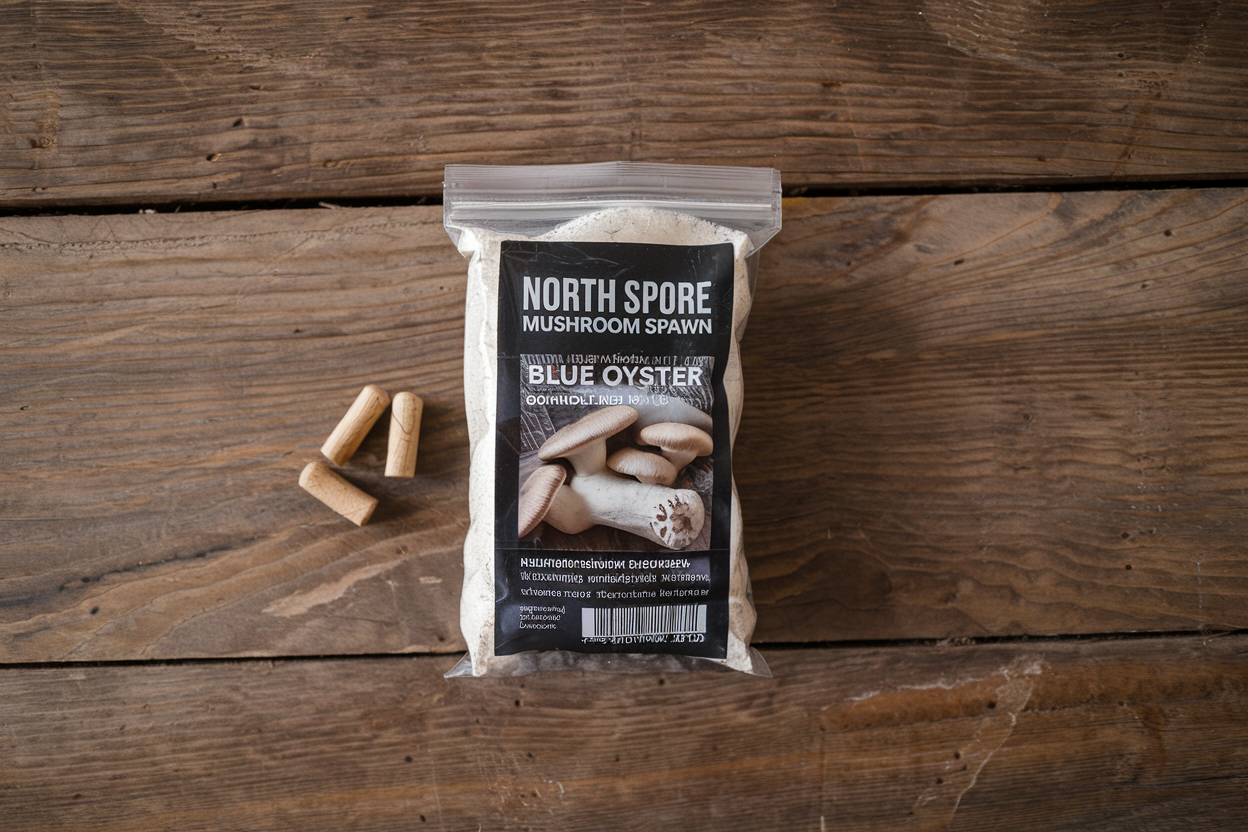 Organic blue oyster mushrooms spawn, ideal for healthy cooking and sustainable living