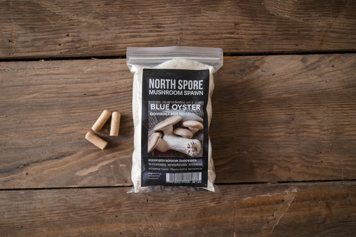 Organic blue oyster mushrooms spawn, ideal for healthy cooking and sustainable living
