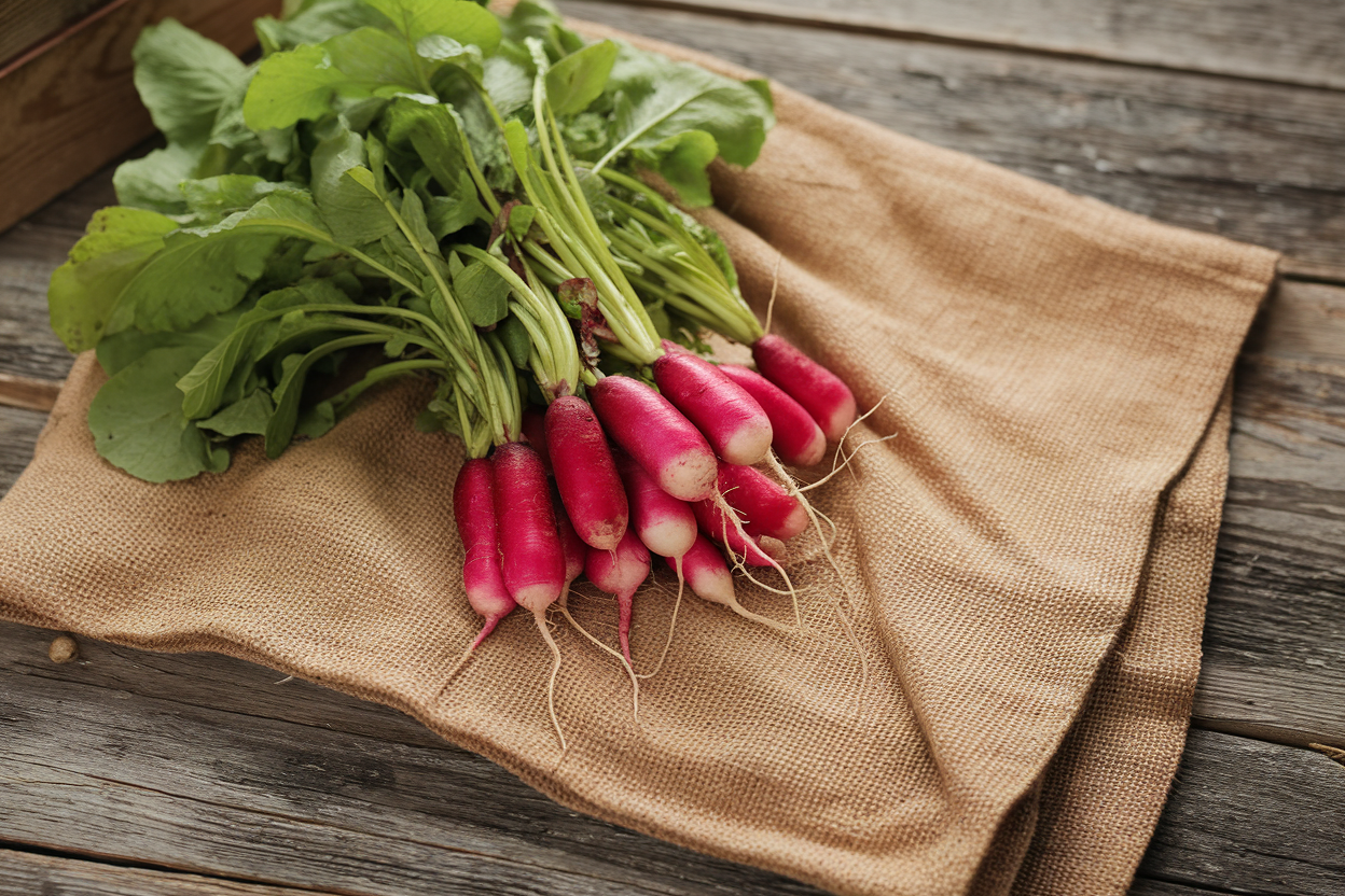 Premium organic Nelson radish seeds, ideal for growing crisp, flavorful radishes for salads