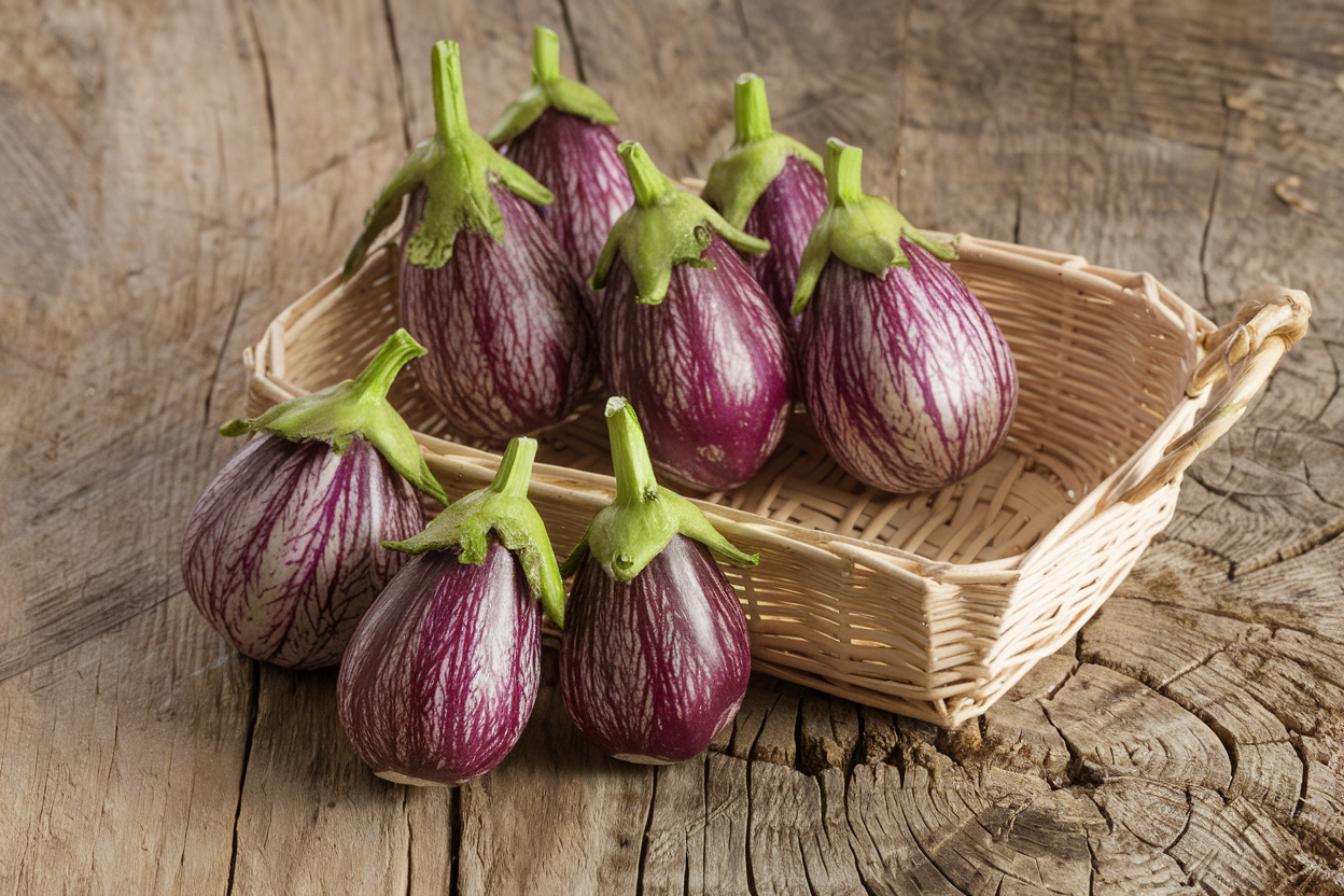 Calliope F1 eggplant seeds, perfect for enhancing organic vegetable gardens