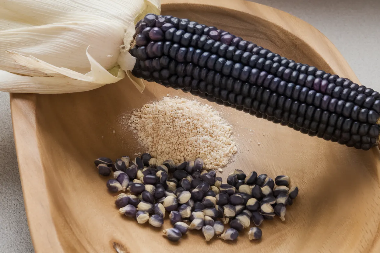 Organic corn seed, Jerry Petersen Blue, perfect for eco-friendly farming and robust crop production
