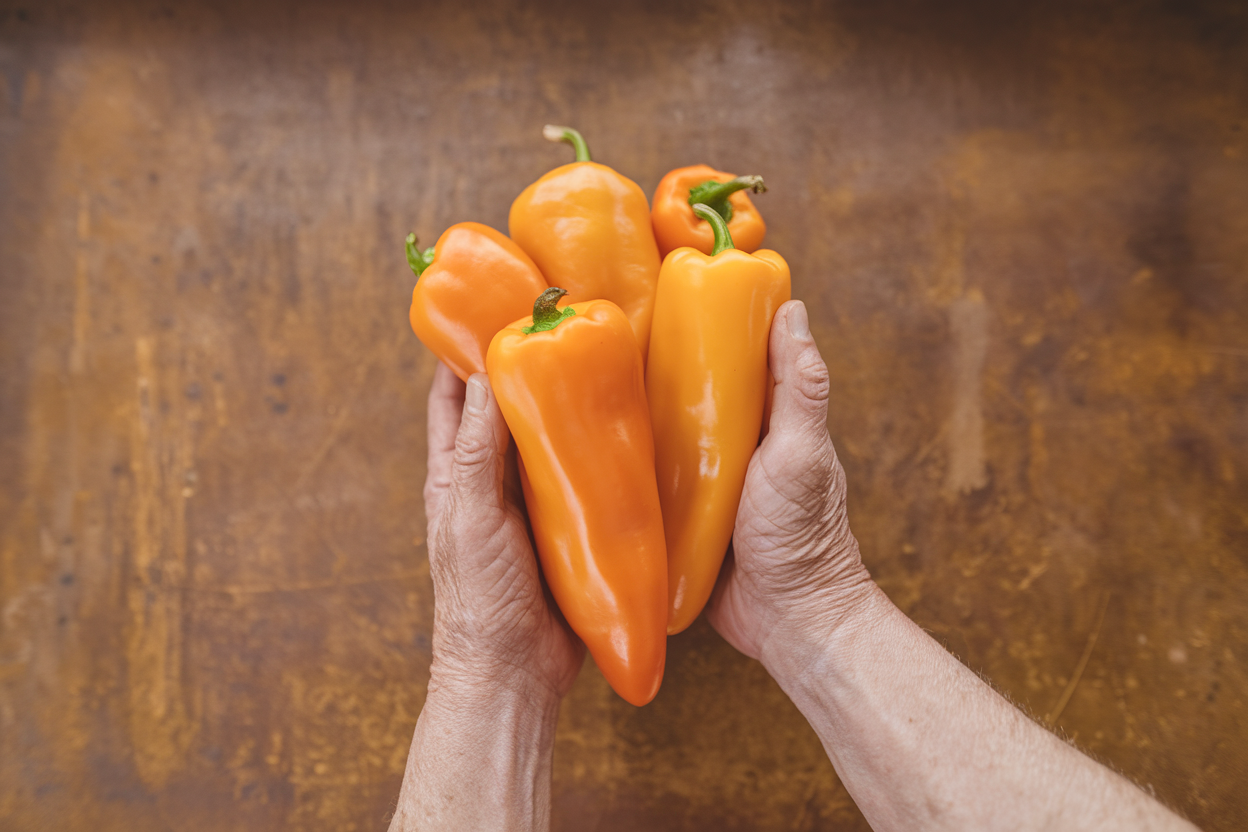 Organic Corno di Toro pepper seed, ideal for cultivating robust and flavorful peppers in home gardens