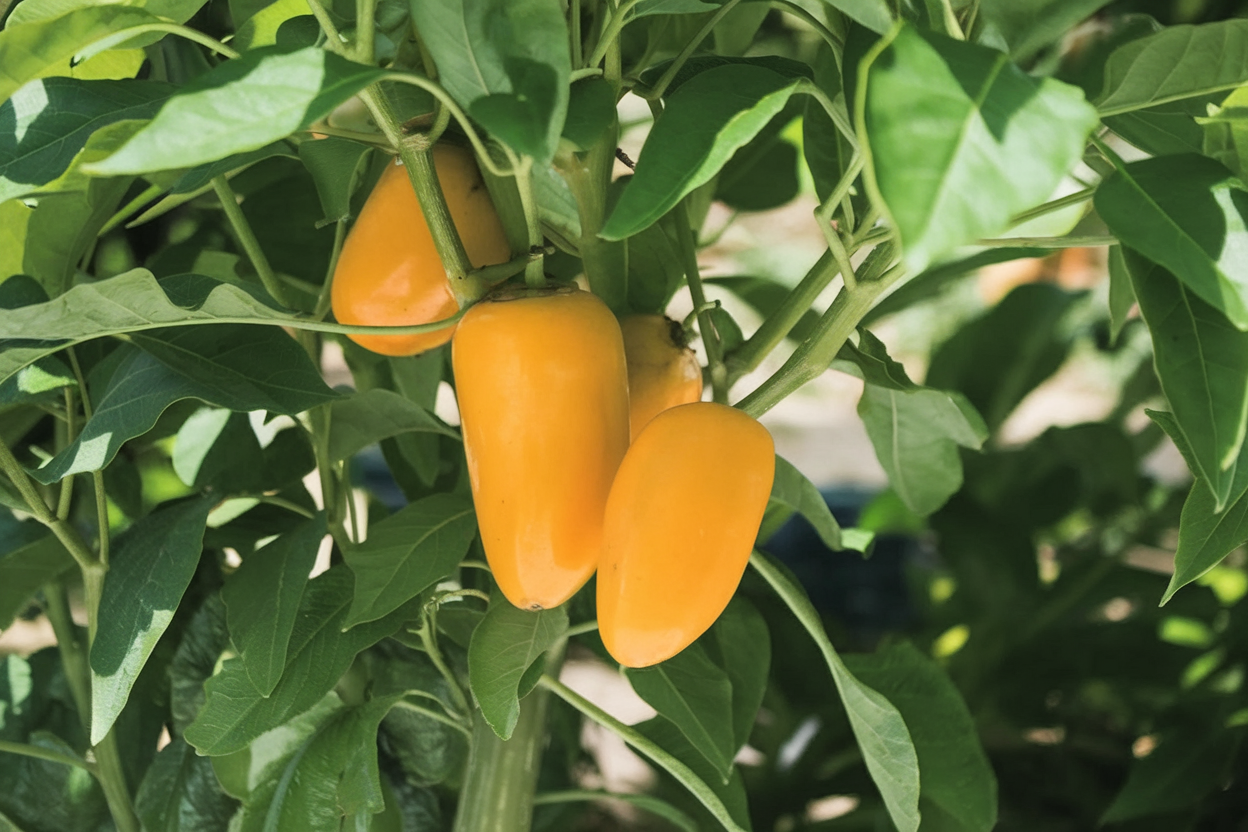 Organic yellow snack pepper seeds, ideal for growing nutritious, fresh snacks at home
