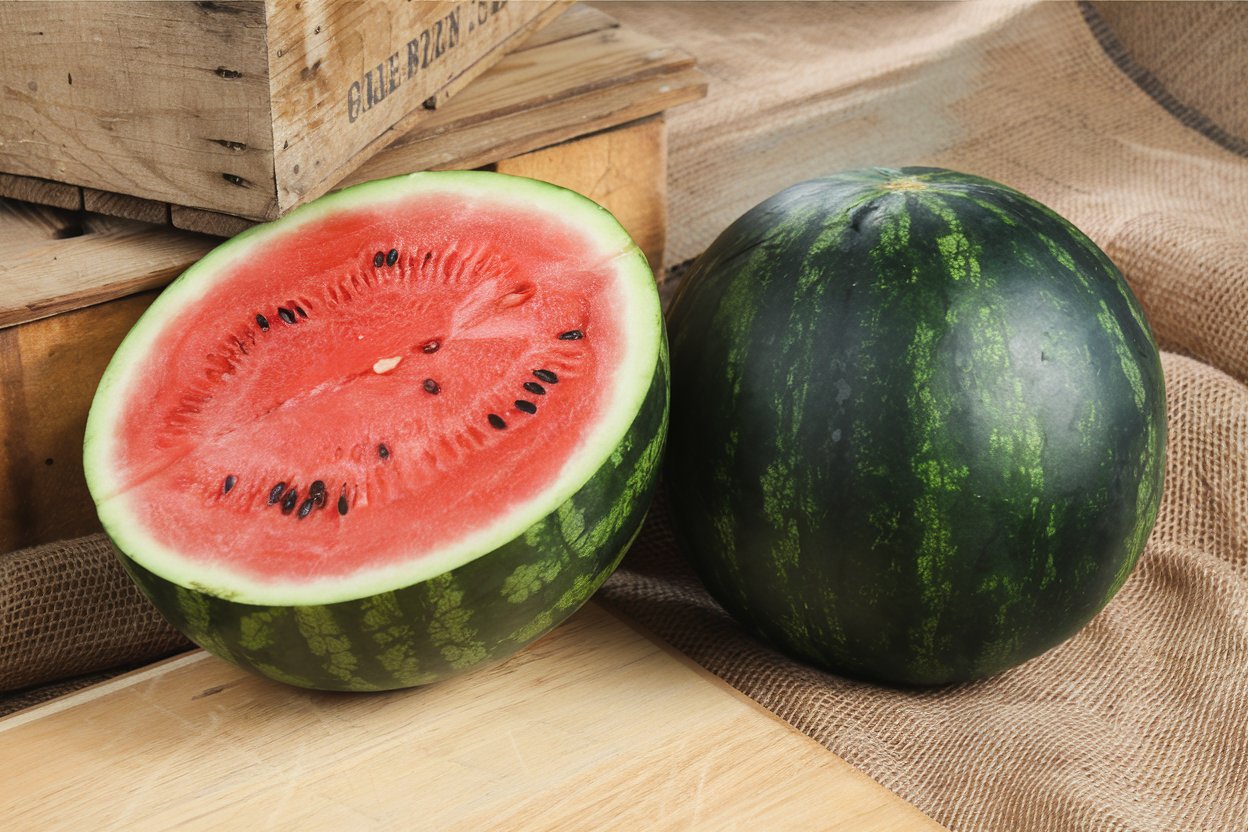 Organic Sugar Baby watermelon seeds, perfect for growing juicy watermelons in your backyard