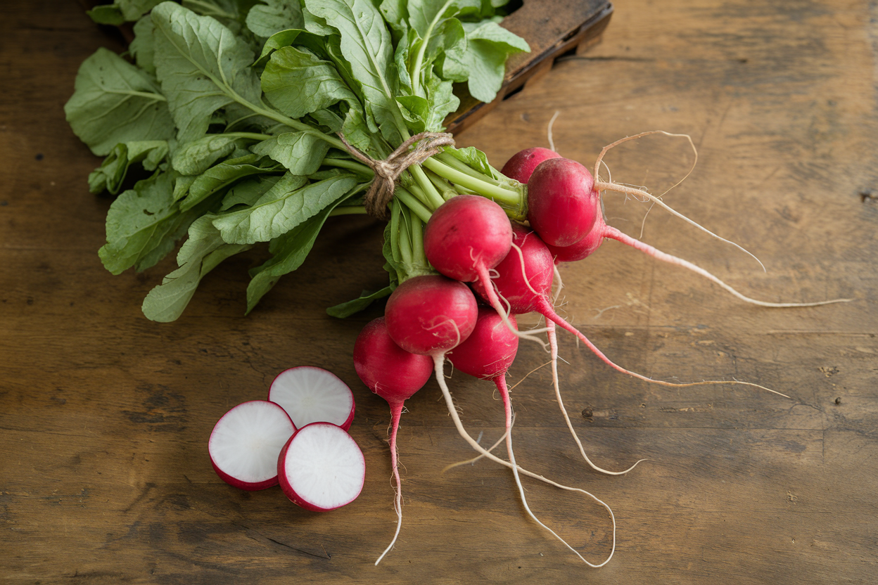 Organic radish seeds, ideal for growing fresh, crisp radishes for salads