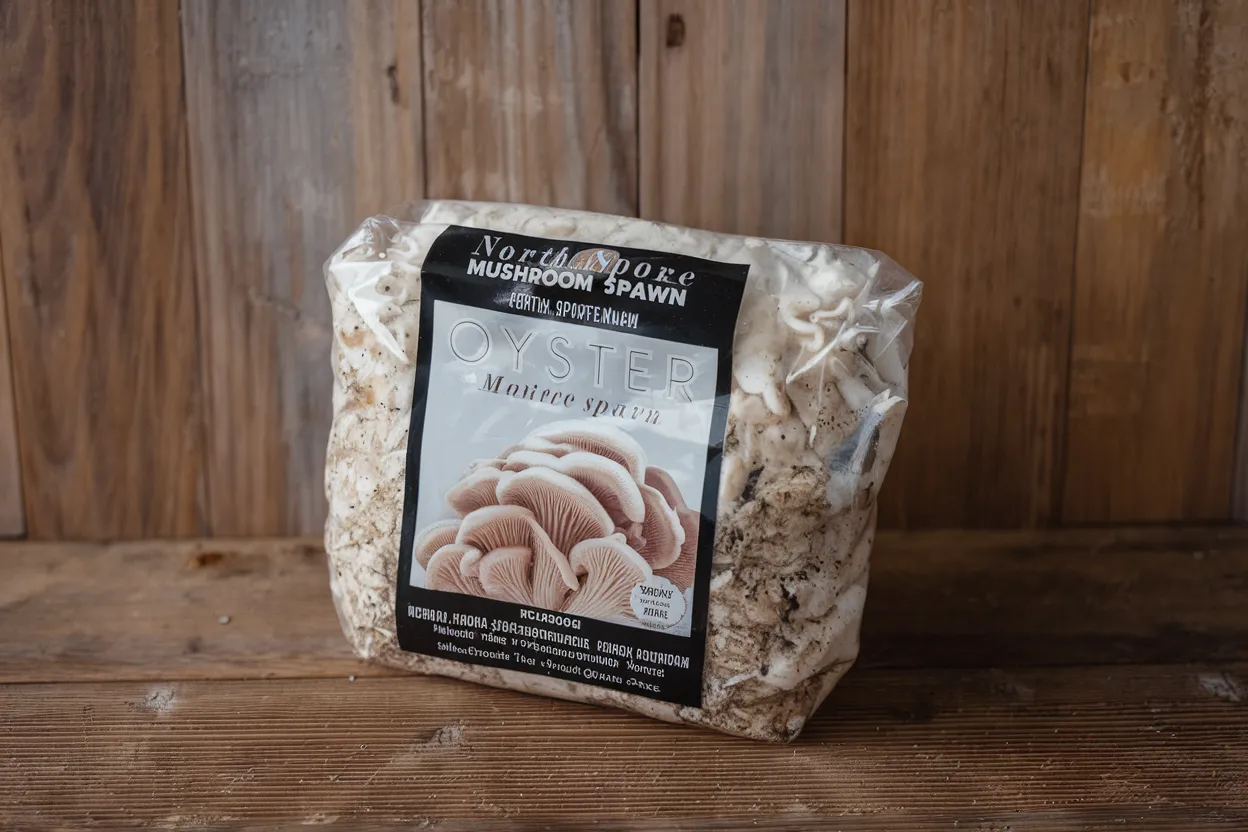 Organic blue oyster mushrooms spawn for home cultivation, ideal for enhancing diet and health