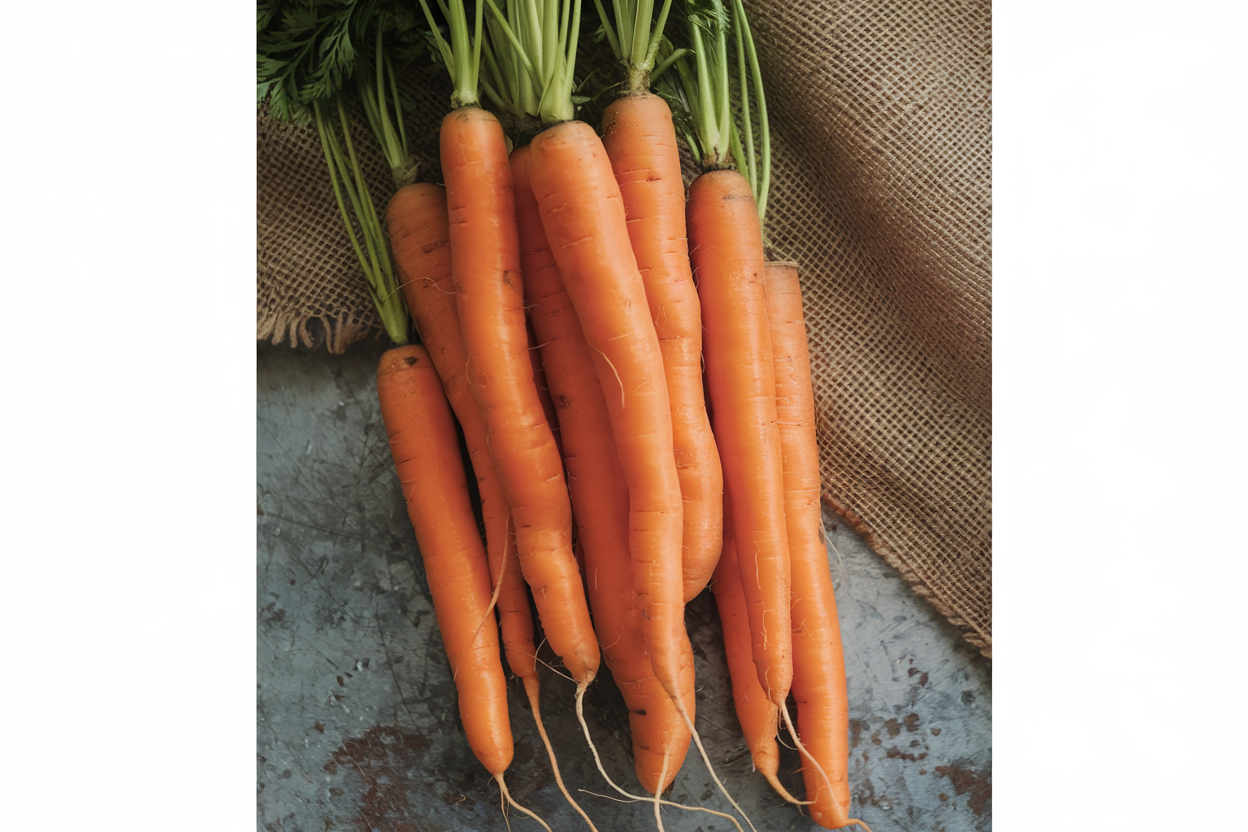 Organic Mokum F1 carrot seeds, fast germination, ideal for home gardening