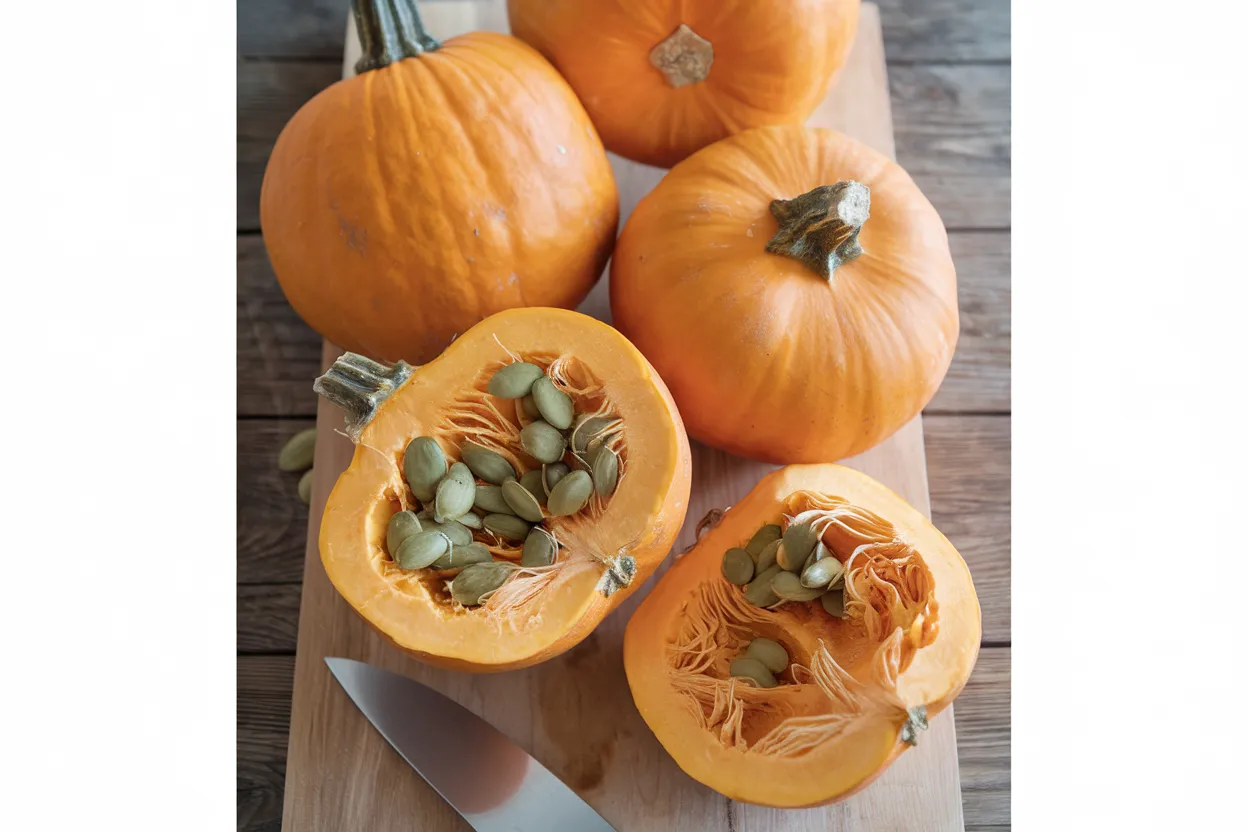 Organic F1 pumpkin seeds, perfect for enriching garden soil and boosting plant health