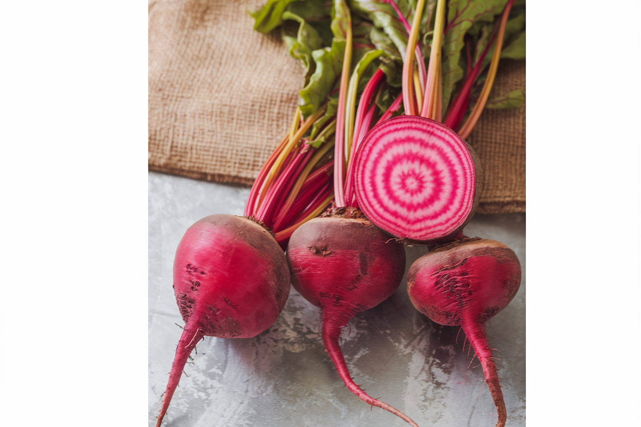 Organic Chioggia Guardsmark beet seeds, perfect for cultivating nutrient-rich beets in home gardens.