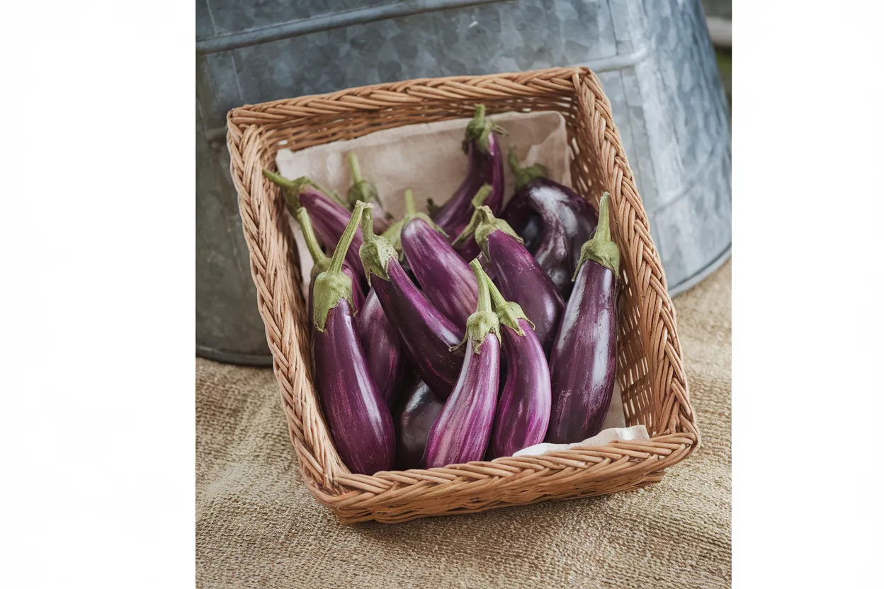 Organic Fairy Tale Eggplant Seeds, perfect for enhancing garden soil health
