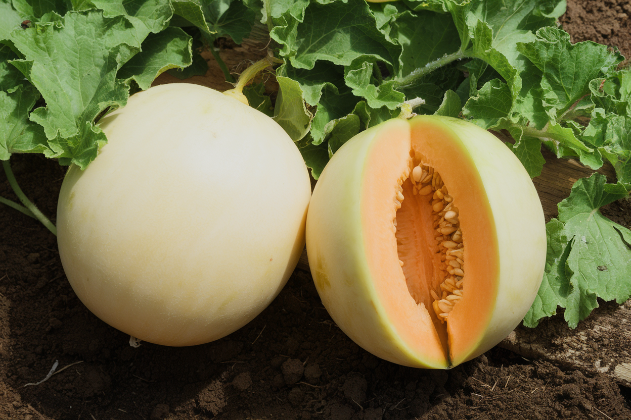 Organic Honey Orange melon seeds, perfect for growing juicy and sweet melons