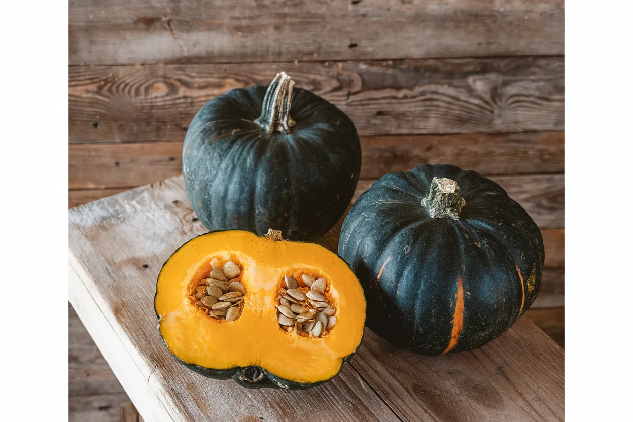 Organic Kabocha squash seeds, perfect for growing robust and flavorful vegetables
