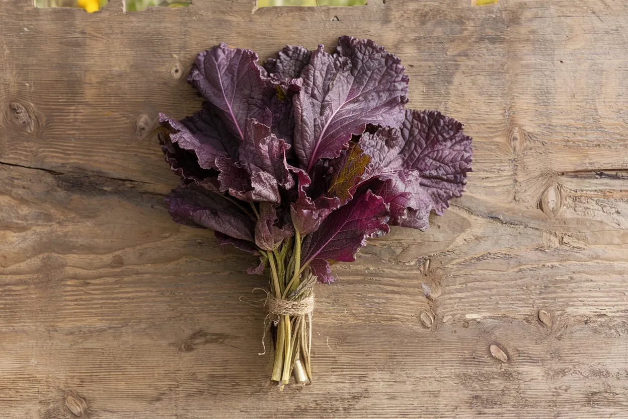 Organic Miz America mustard green seeds, perfect for growing nutritious, leafy greens for salads