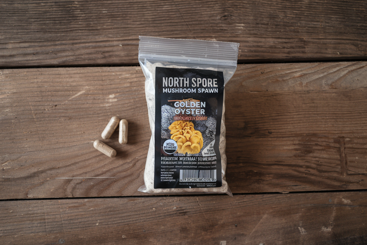 Organic Golden Oyster Mushroom plugs, perfect for eco-friendly cultivation