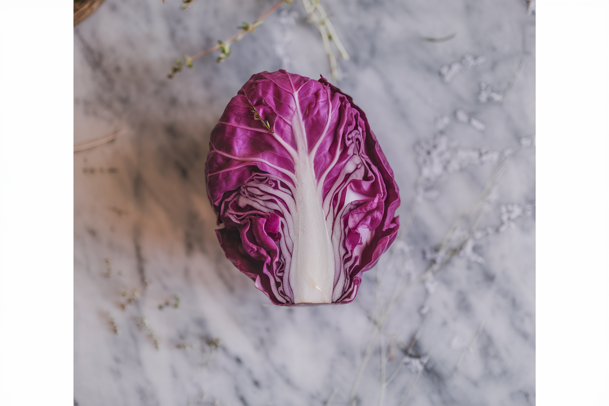 Organic Luna Rossa radicchio seeds, ideal for growing fresh, vibrant salads