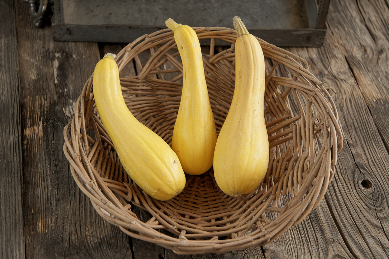 Organic Goldfinch yellow summer squash seeds, perfect for growing robust, healthy vegetables in home gardens.