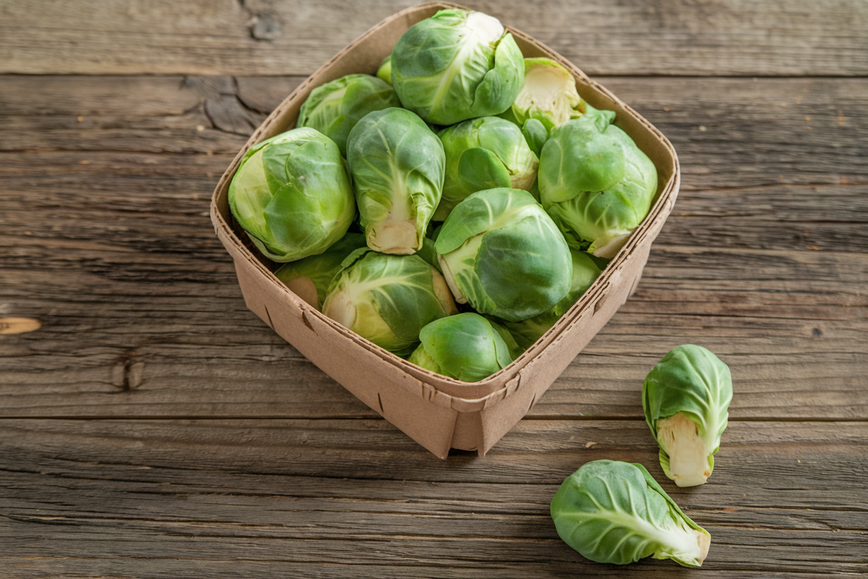 Organic Brussels sprout seeds, ideal for growing nutrient-rich sprouts