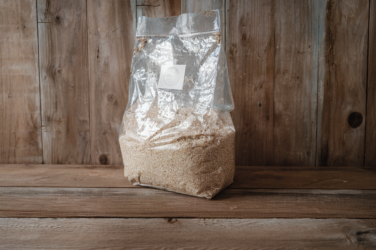 Organic golden oyster mushroom spawn, ideal for gourmet cooking and sustainable home gardening