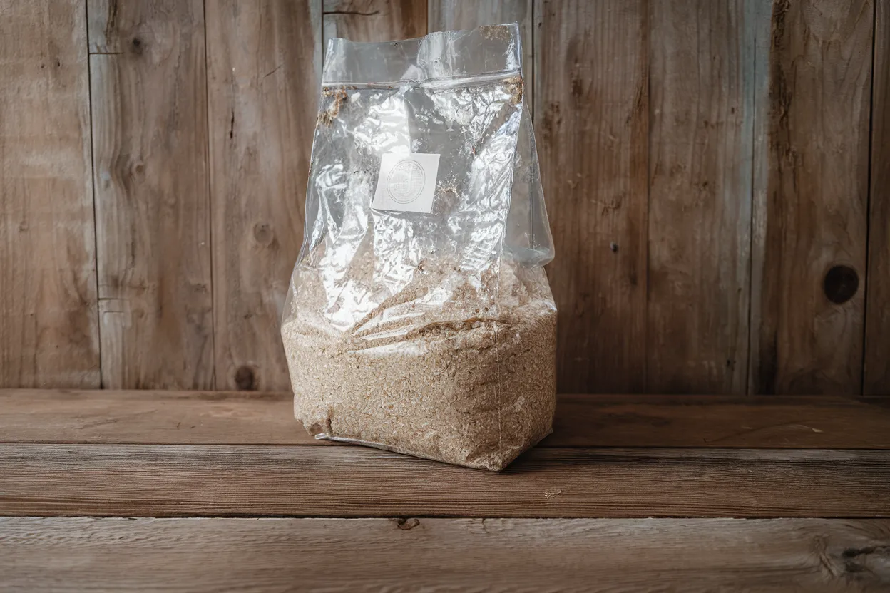 Organic golden oyster mushroom spawn, ideal for gourmet cooking and sustainable home gardening