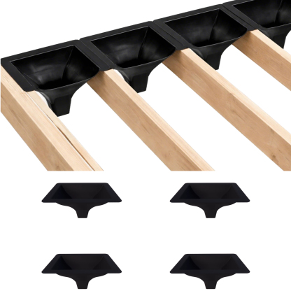 Emayuu Black downspouts for Under Deck Drainage System, PE Deck downspouts Use for 12"&16" Joist Spacing DE01