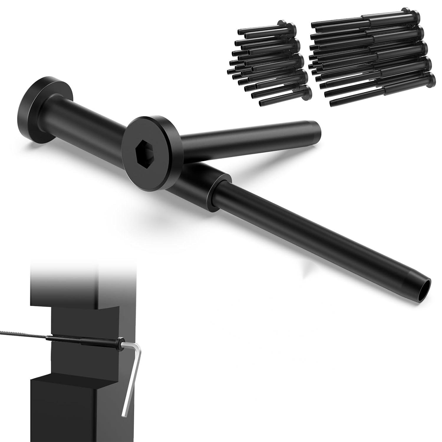 Hetus 1/8" Black Invisible Tensioner and Terminal CR26