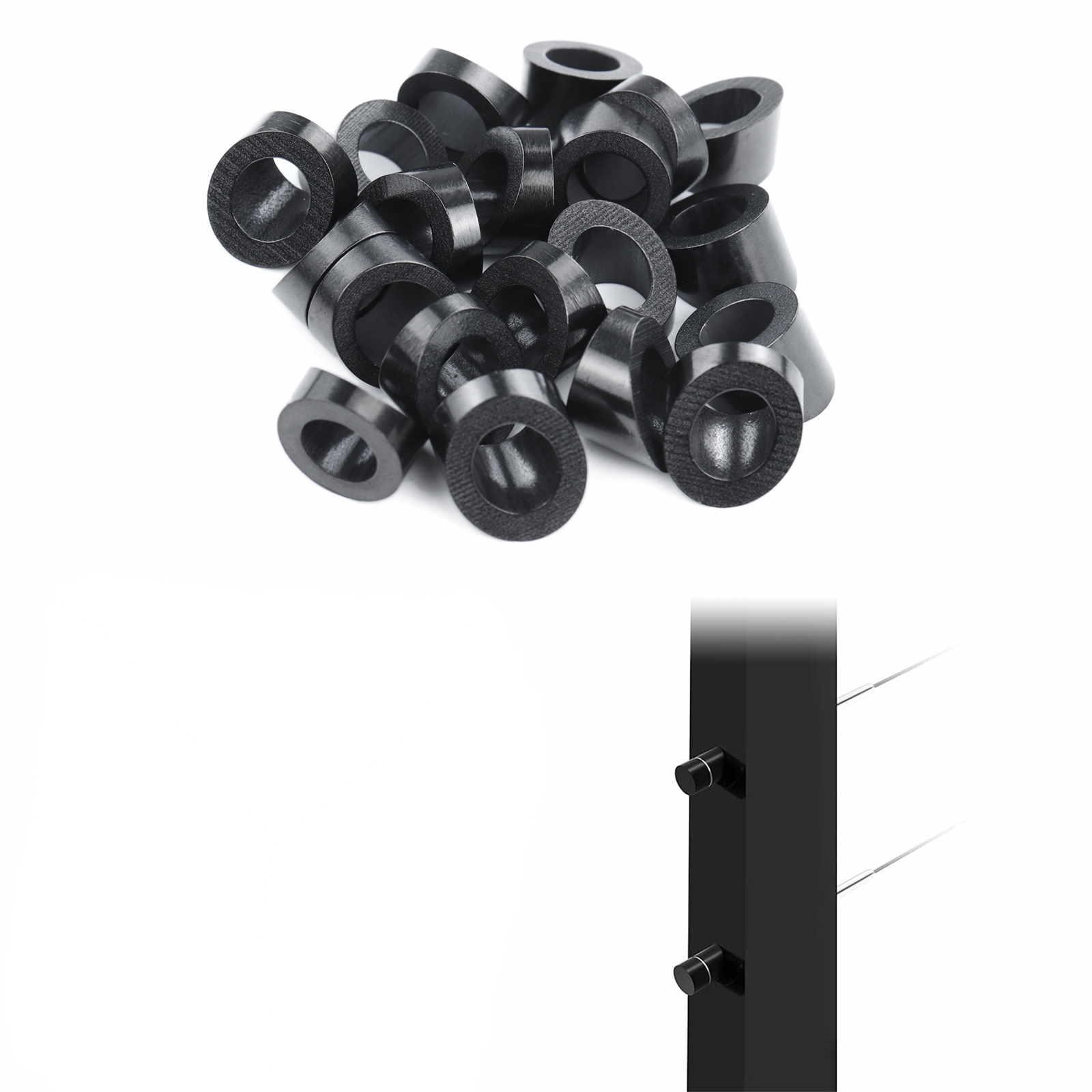 Hetus Black ID 3/8” 32 Degree Angle Beveled Washer TB03 10P