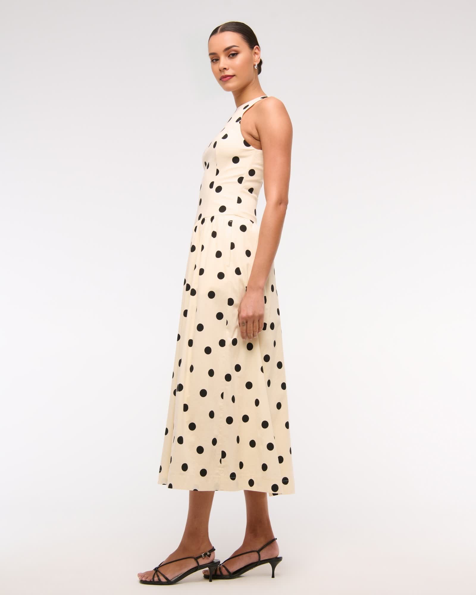 Drop-Waist Midi Dress