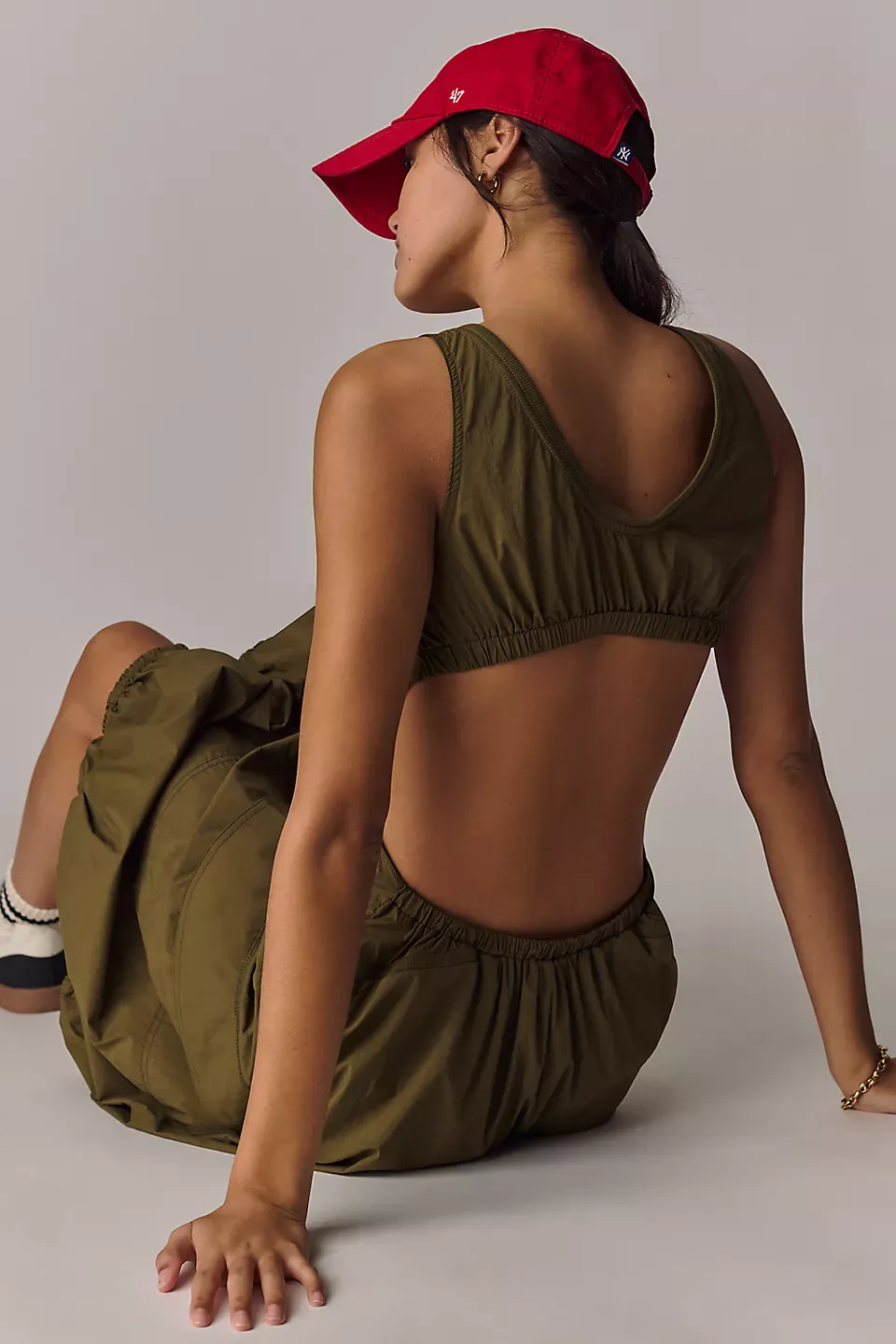 Daily Practice Fastpack Bubble-Hem Midi Dress (Buy 2 Free Shipping)